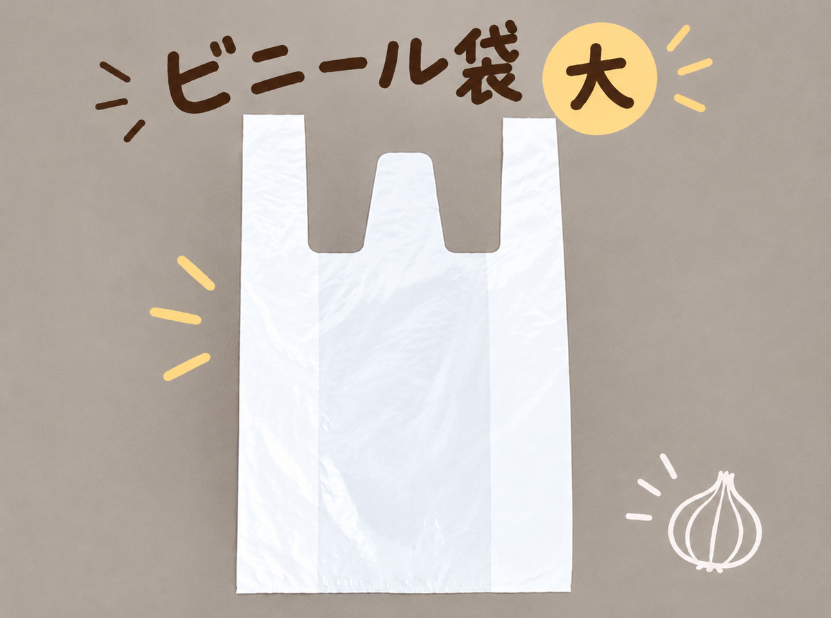 お土産のお渡し用|白いビニール袋(大・無地)