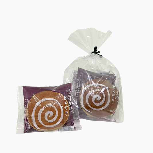 どらやき一つと、3つをまとめて袋入りにした写真