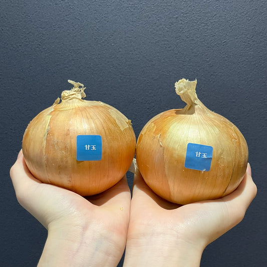 てのひらに乗せた甘玉、掌からこぼれおちそうなくらい大きさが特徴